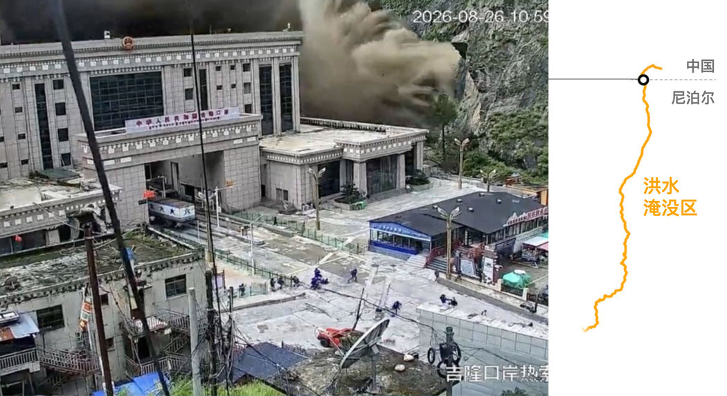 视频与卫星图像揭示尼泊尔山洪有多致命(图3) 视频与卫星图像揭示尼泊尔山洪有多致命