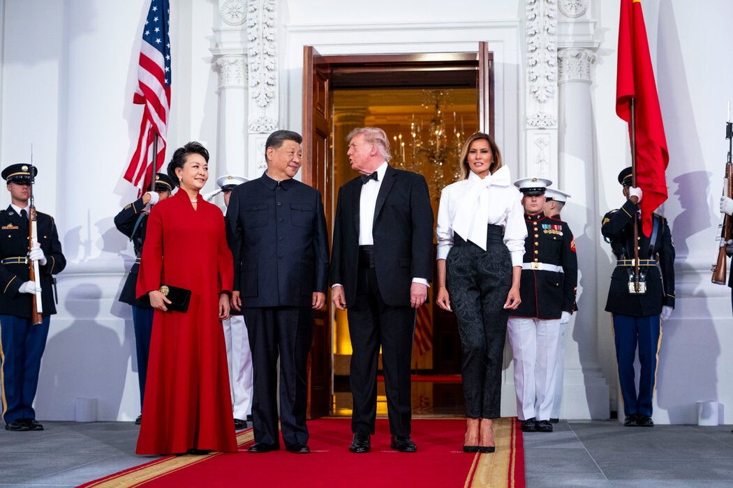 在国宴上穿裤子的美国第一夫人(图2) 在国宴上穿裤子的美国第一夫人